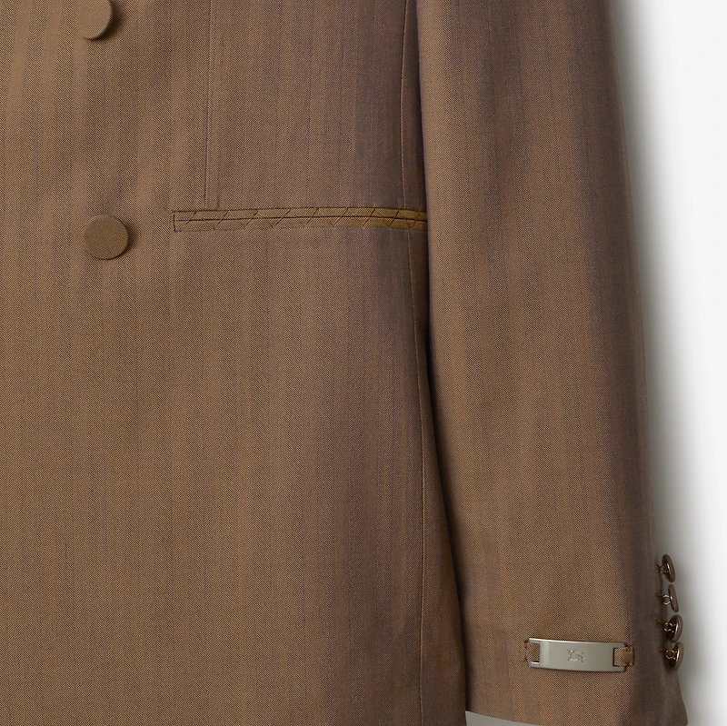 Wool Tailored Jacket in Tawny - Men | Burberry® Official