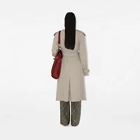 Long Cotton Trench Coat in Heron - Women, Nylon | Burberry® Official