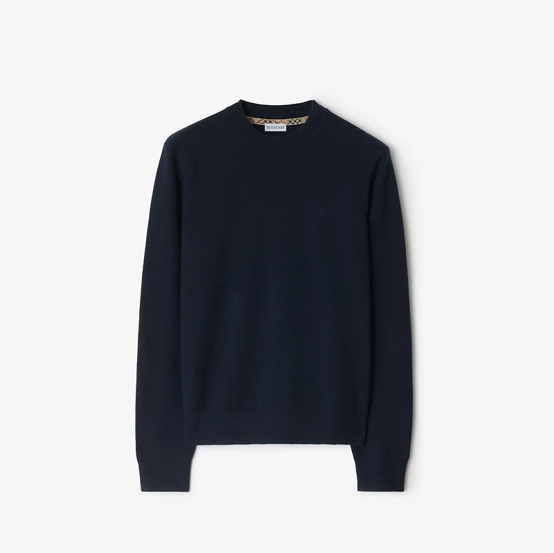 Cashmere Blend Sweater in Navy - Men | Burberry® Official