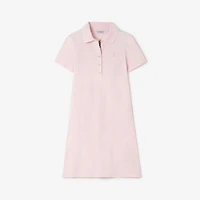 Cotton Polo Shirt Dress in Mallow pink - Women | Burberry® Official