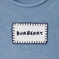 Logo Wool Sweater in Pool | Burberry® Official