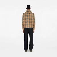 Reversible Check Hooded Jacket in Sand beige - Men, Nylon | Burberry® Official