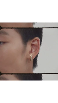 Hollow Pavé Hoop Earrings in Gold/clear - Women | Burberry® Official