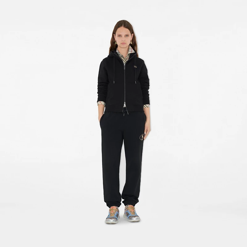 Cotton Jogging Pants in Black - Women | Burberry® Official