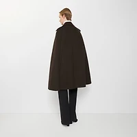 Cashmere Belmont Trench Cape in Cog brown melange - Women | Burberry® Official