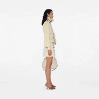 Cropped Cotton Blend Trench Jacket in Alpine - Women, Tropical Gabardine | Burberry® Official