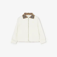 Cotton Hayfield Harrington Jacket in Chalk white | Burberry® Official