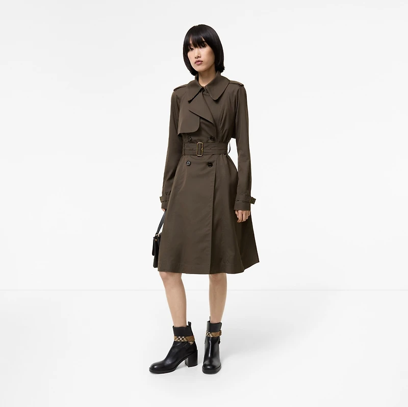 Long Gabardine Pembury Trench Coat in Estuary brown - Women | Burberry® Official