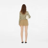 Nylon Cotton Shorts in Cracker - Women | Burberry® Official