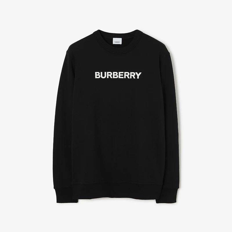 Logo Cotton Sweatshirt in Black