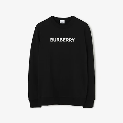 Logo Cotton Sweatshirt in Black