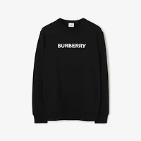 Logo Cotton Sweatshirt in Black