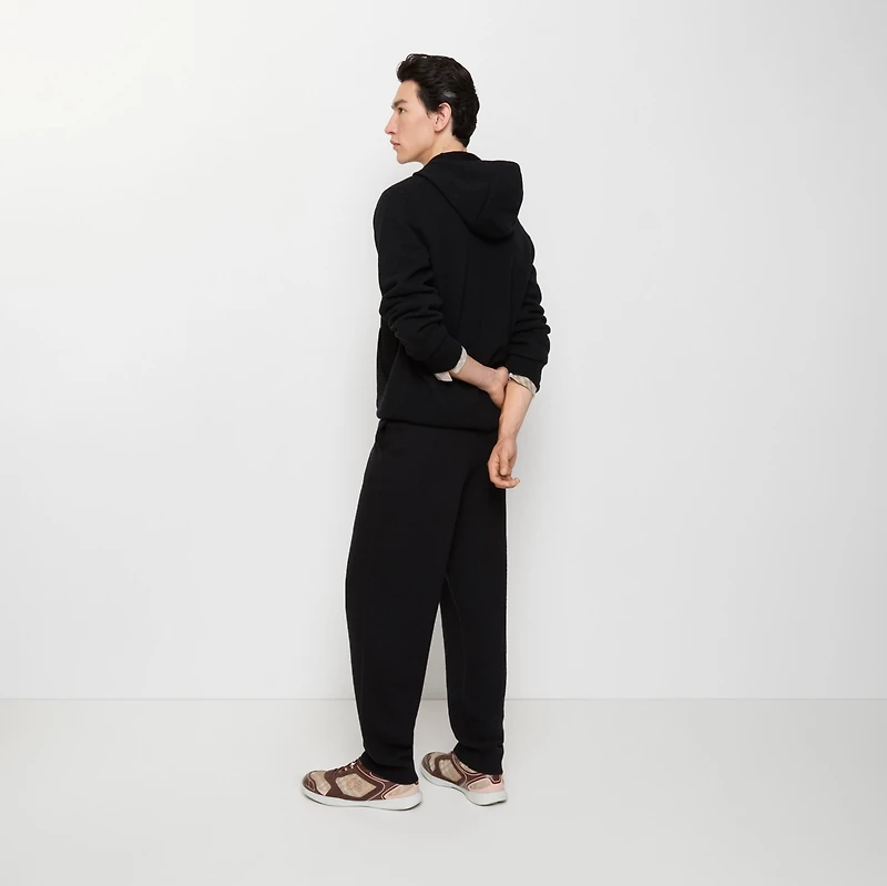 Wool Blend Track Pants in Black - Men, Cashmere | Burberry® Official