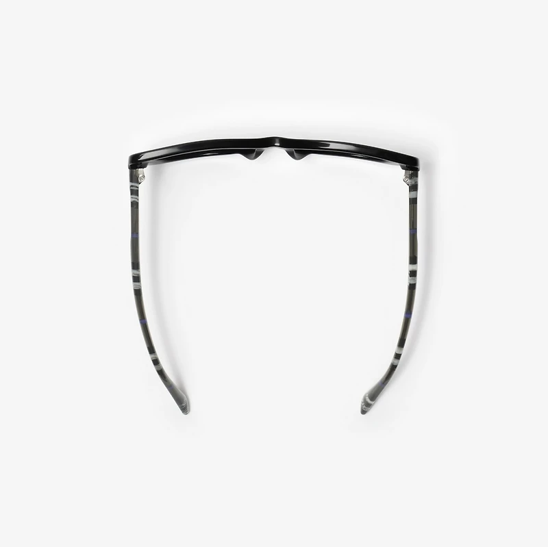 Tubular Check Square Polarised Sunglasses in Black - Women | Burberry® Official