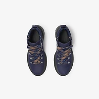 Nubuck Scoot Hike Boots​ in River - Men | Burberry® Official