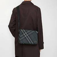 Grid Messenger Bag in Charcoal - Men, Nylon, Technical | Burberry® Official