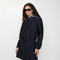 Cropped Newcott Hooded Jacket in Silhouette blue - Women | Burberry® Official