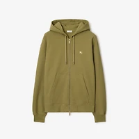 Cross Stitch EKD​ Cotton Zip Hoodie in Estate green - Men | Burberry® Official