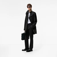Mid-length Nylon Leadenham Trench Coat in Black - Men | Burberry® Official