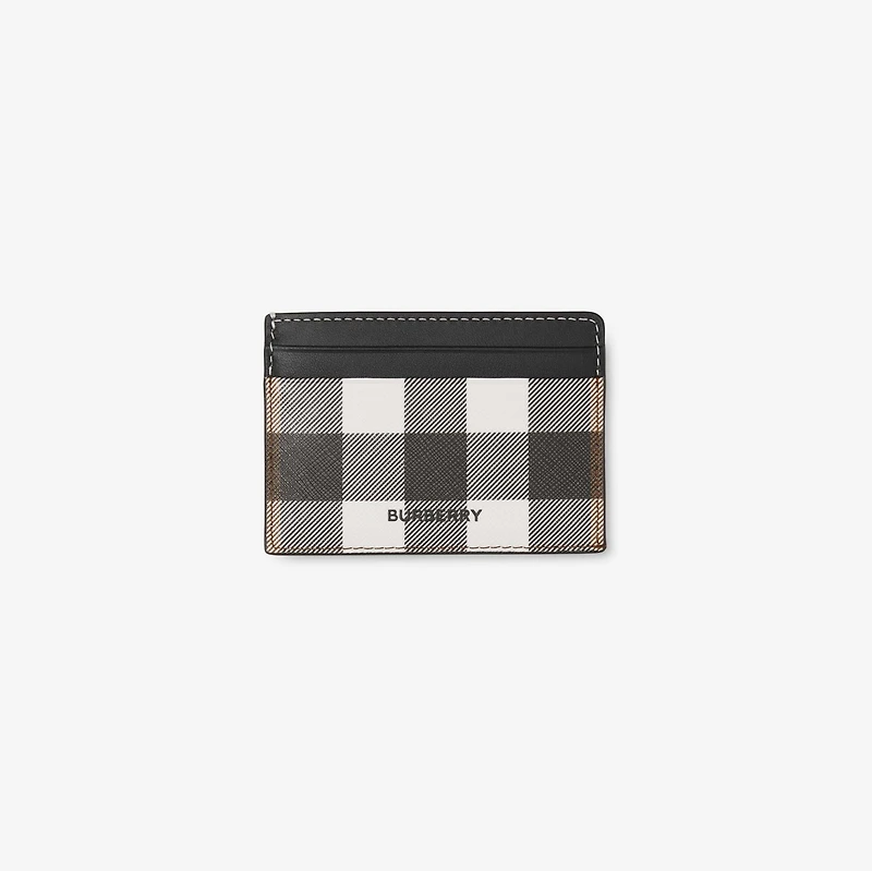Check Card Case in Dark birch brown - Men, Canvas | Burberry® Official
