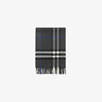 Check Cashmere Scarf in Dark charcoal | Burberry® Official
