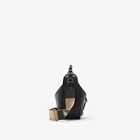 Small B Clip Messenger Bag in Black - Women, Leather | Burberry® Official
