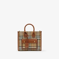 Mini Freya Tote in Archive beige/briar brown - Women | Burberry® Official