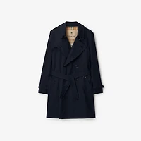 Mid-length Kensington Heritage Trench Coat in Coal blue - Men, Cotton Gabardine | Burberry® Official