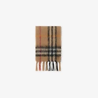 Check Mohair Wool Scarf in Sand | Burberry® Official
