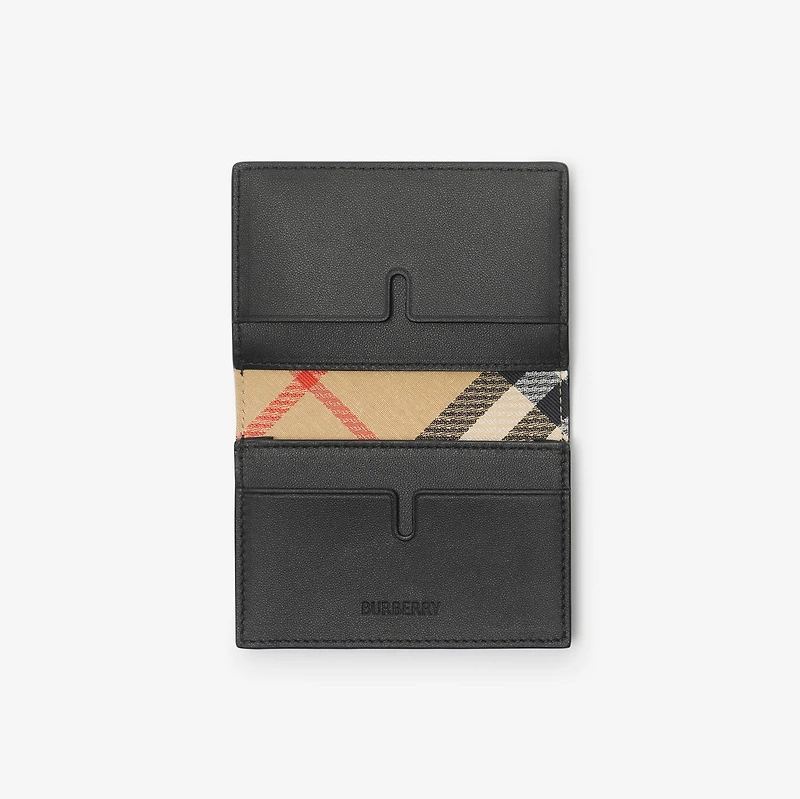Knight Stamp Bifold Card Case​ in Black - Men, Leather | Burberry® Official