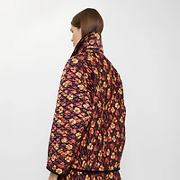 Geranium Leaf Quilted Nylon Floriston Jacket in Poppy red - Women | Burberry® Official