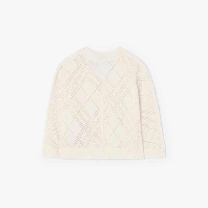 Check Cashmere Two-piece Set in Ivory - Children | Burberry® Official