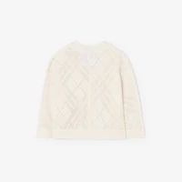 Check Cashmere Two-piece Set in Ivory - Children | Burberry® Official