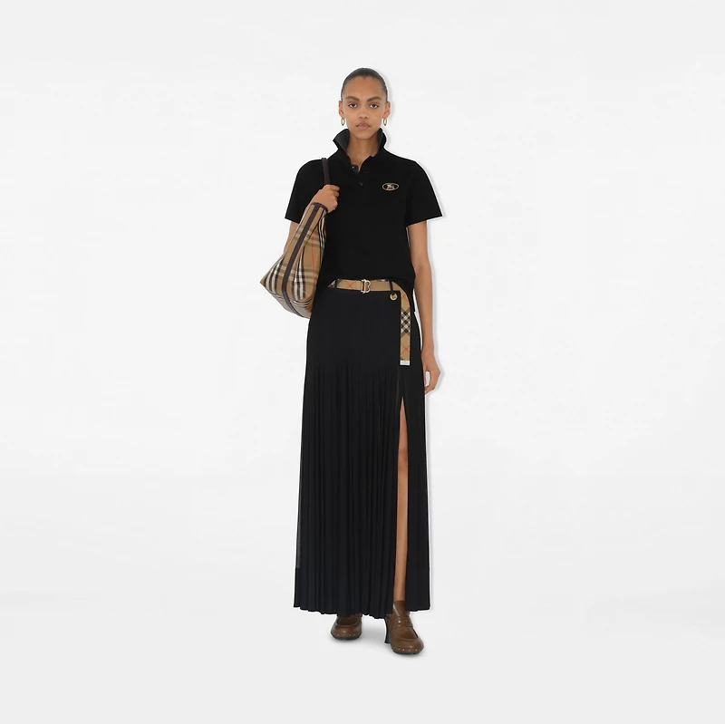 Cotton Polo Shirt in Black - Women | Burberry® Official
