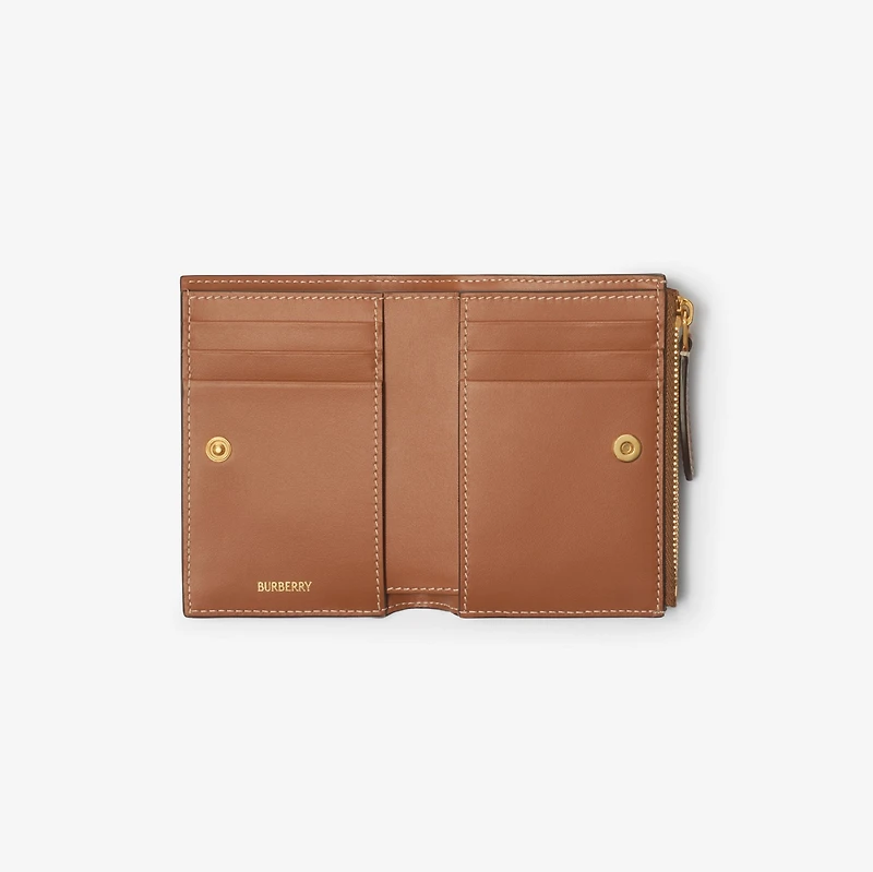 Small Check Bifold Wallet in Archive beige - Women | Burberry® Official