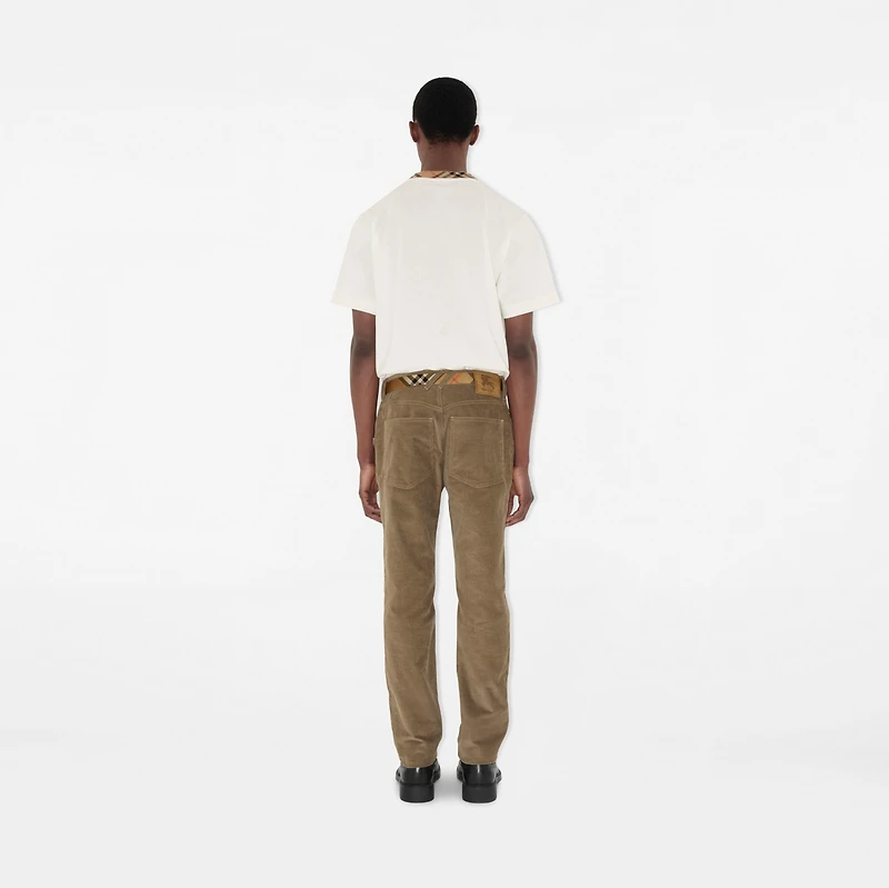 Corduroy Trousers in Puddle beige - Men, Cotton | Burberry® Official