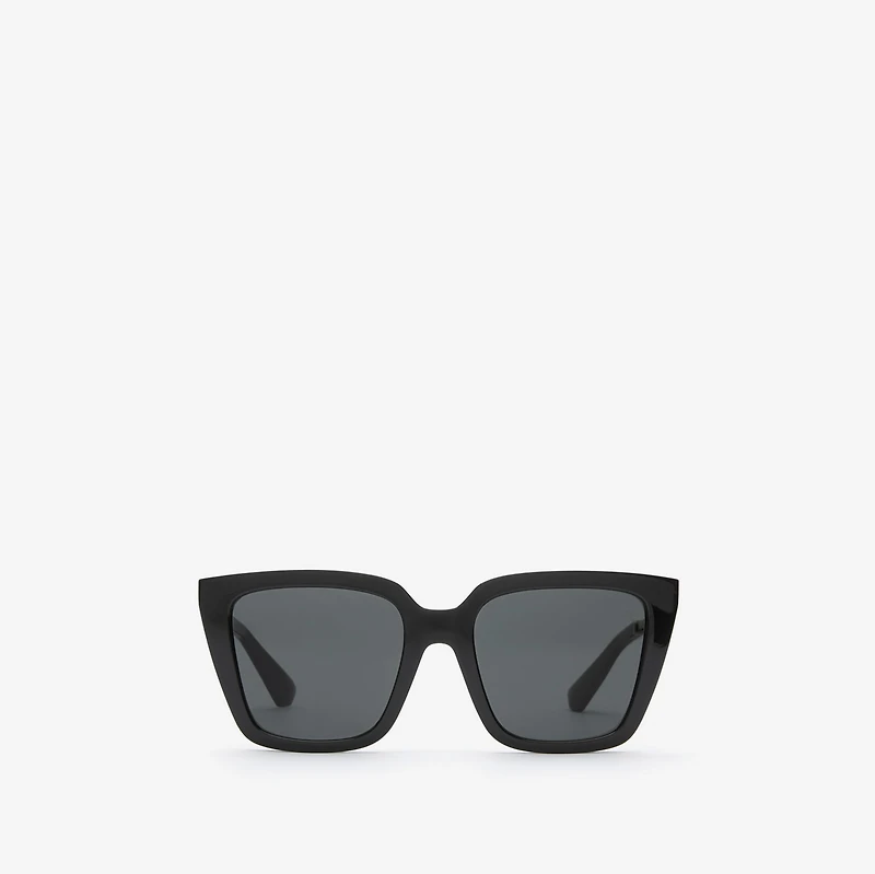Check Engraved Square Sunglasses in Black - Women | Burberry® Official