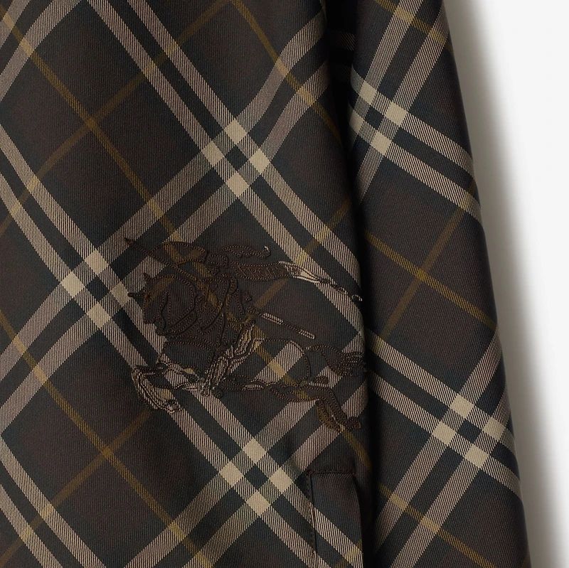 Reversible Check Hooded Jacket in Truffle brown - Men | Burberry® Official