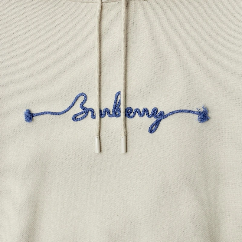 Knot Logo Cotton Hoodie in Sail - Men | Burberry® Official