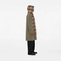 Check Cashmere Hooded Scarf in Sand | Burberry® Official