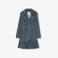 Short Silk Tillydrine Trench Coat in Seafarer blue - Women | Burberry® Official