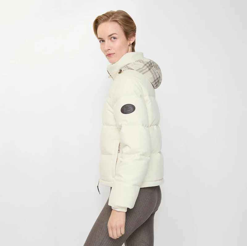 Cashmere Ambleside Puffer Jacket in Ice white - Women, Nylon | Burberry® Official