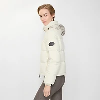 Cashmere Ambleside Puffer Jacket in Ice white - Women, Nylon | Burberry® Official