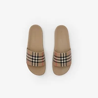 Check Slides in Archive beige - Men | Burberry® Official