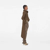 Long Silk Scarf Trench Coat in Stoat - Women | Burberry® Official