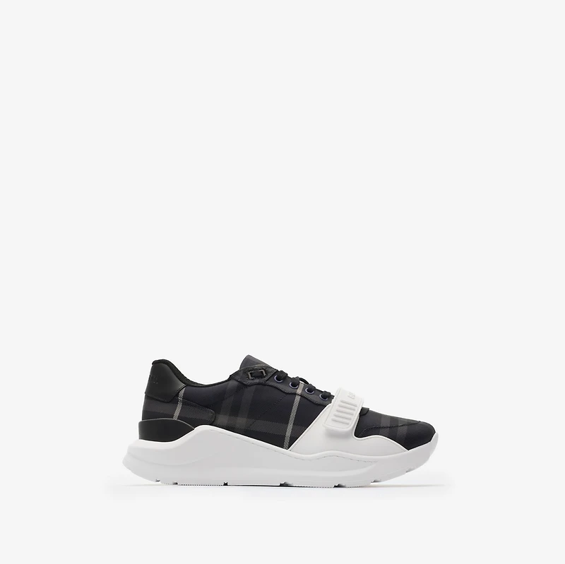 Check Sneakers in Storm blue - Men | Burberry® Official
