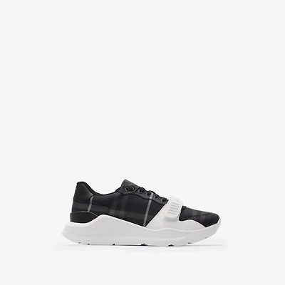 Check Sneakers in Storm blue - Men | Burberry® Official