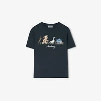 Teddy Bear’s Picnic Cotton T-shirt in Navy | Burberry® Official