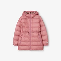 Nylon Hooded Puffer Coat in Antique rose - Women | Burberry® Official