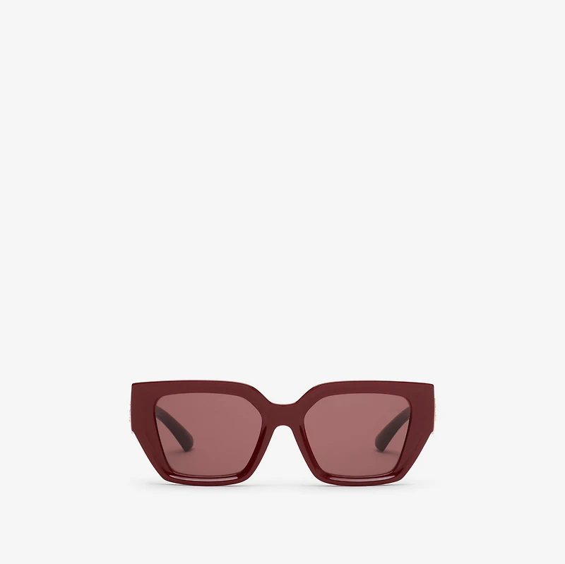 EKD Rectangular Sunglasses in Dark red - Women | Burberry® Official